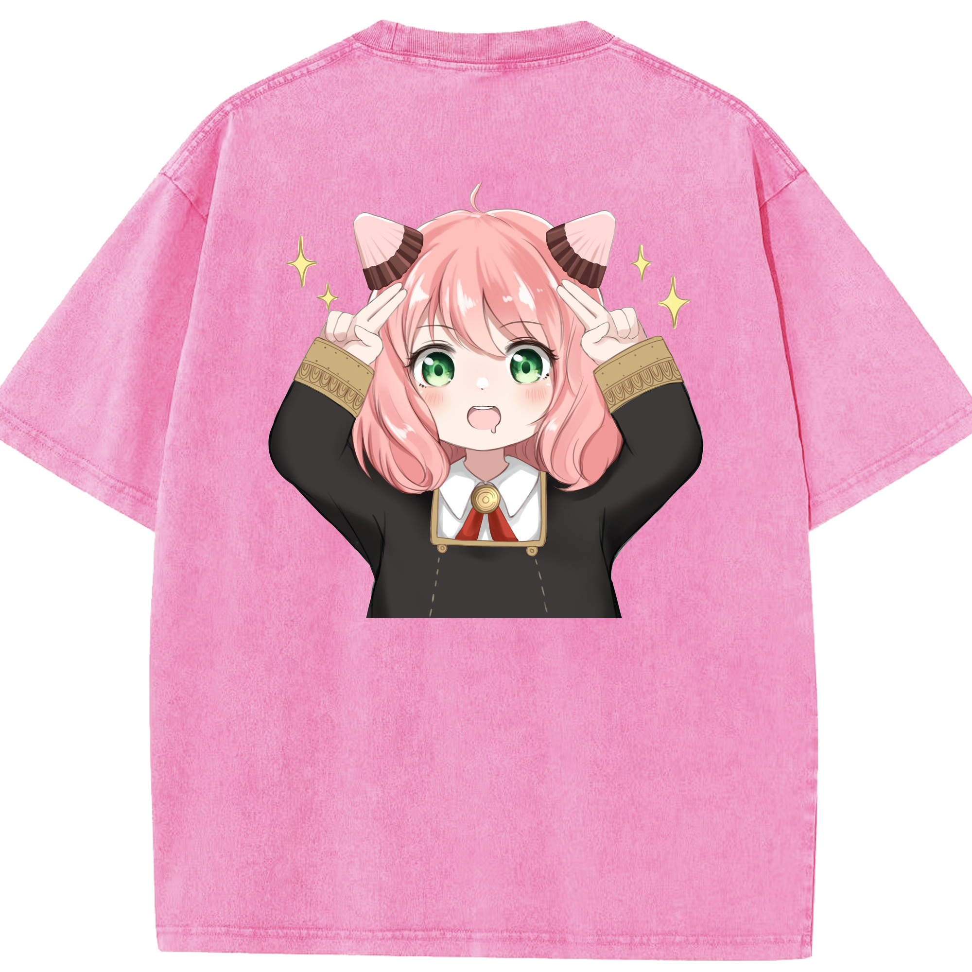 （画像用） SPY×FAMILY间谍家家酒 綿100% ヴィンテージ風 半袖Tシャツ（背面プリント）
